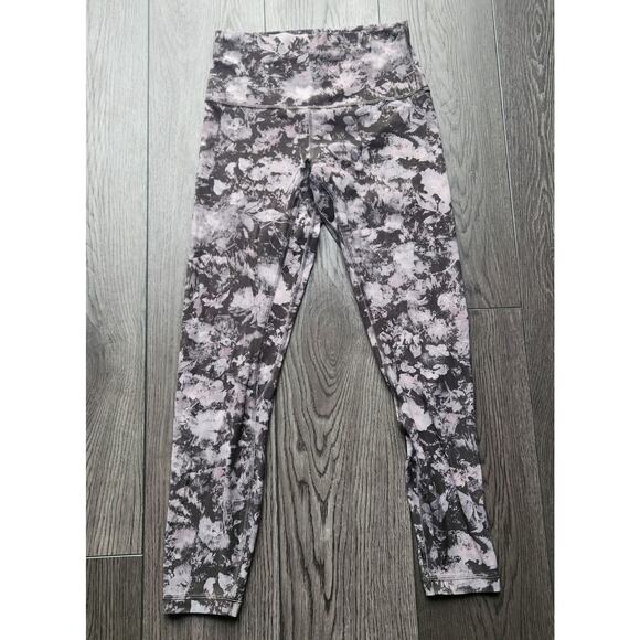 Lululemon Align Pant Floral Illusion Ice Grey Multi, size 6 - Picture 1 of 9
